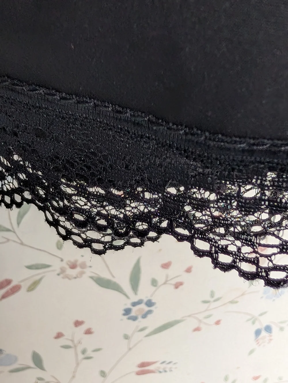 Black Lace Slip Dress Large Night Out Layer Piece Event Feminine Delicate